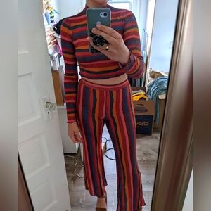 Farm Rio striped sparkle top